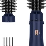 Hair Dryer Brush, Aima Beauty 4-in-1 Upgrade Hot Air Straightener Curler Function for Women, Hair Styling Tools, Prussian Blue-Round