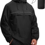 SWISSWELL Mens Waterproof Windbreaker Rain Jacket Lightweight Packable Raincoat with Hood for Golf Hiking Travel S-6XL