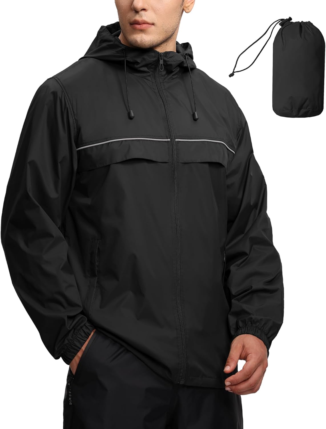SWISSWELL Mens Waterproof Windbreaker Rain Jacket Lightweight Packable Raincoat with Hood for Golf Hiking Travel S-6XL SWISSWELL Mens Waterproof Windbreaker Rain Jacket Lightweight Packable Raincoat with Hood for Golf Hiking Travel S-6XL