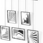 Umbra Exhibit Picture Frame Gallery Set, Adjustable Wall Collage Displays Five Photos (Two 4x6" and Three 5x7"), Set of 5, Black