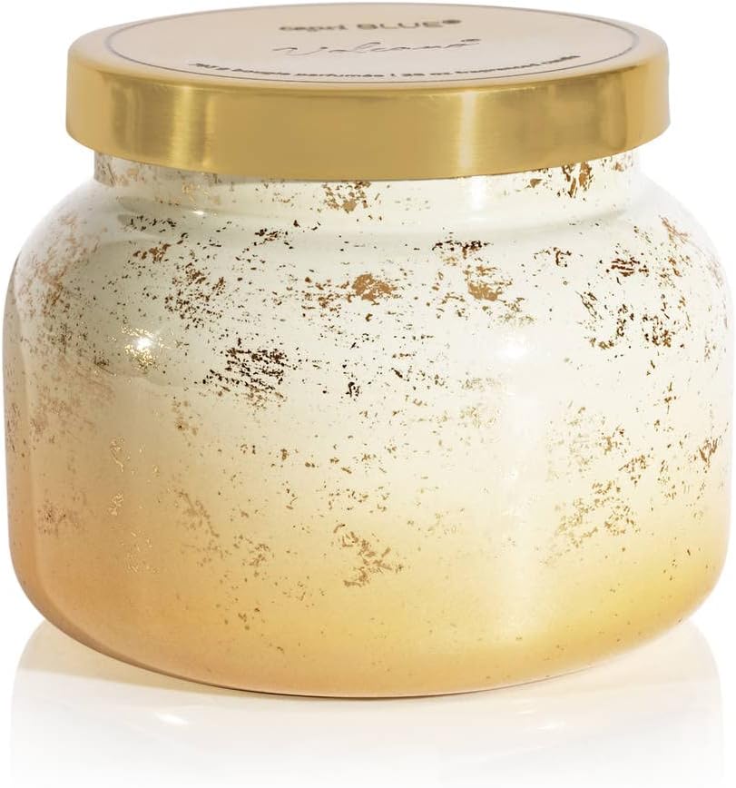 Capri Blue Glimmer Jar Candles - Luxury Holiday Scented Candles for Home - Long Lasting Soy Wax Blend - Scented Holiday & Home Decor - Volcano Oversized Signature Jar (28 oz) Capri Blue Glimmer Jar Candles - Luxury Holiday Scented Candles for Home - Long Lasting Soy Wax Blend - Scented Holiday & Home Decor - Volcano Oversized Signature Jar (28 oz)