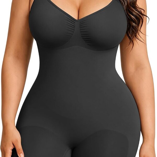 FeelinGirl Shapewear Tummy Control Seamless Bodysuit Hip Enhancer Body Shaper for Women