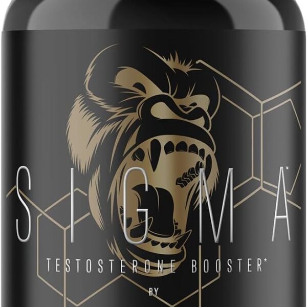 Gorilla Mind Sigma Testosterone Booster - Made with Tongkat Ali and Fadogia Agrestis Extract to Support Higher Testosterone Level (120 Capsules)