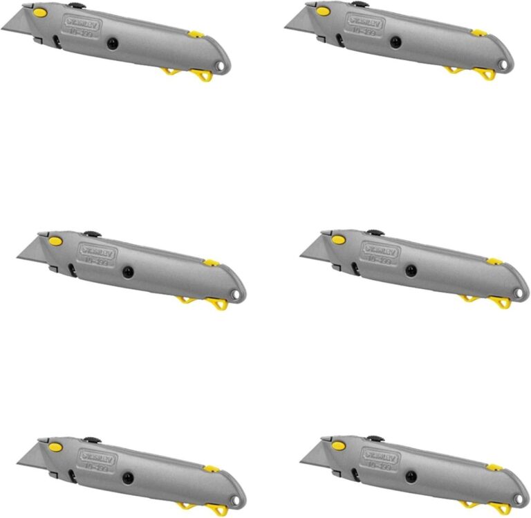 Stanley 10-499 6 in. Quick Change Retractable Utility Knife 6-Pack