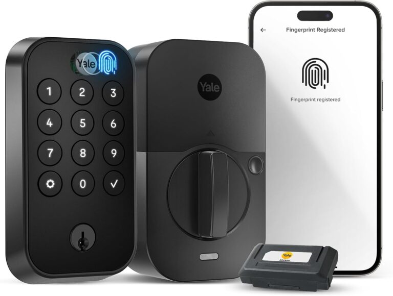 Yale Assure Lock 2 Touch Fingerprint Smart Deadbolt with Wi-Fi, Black Suede