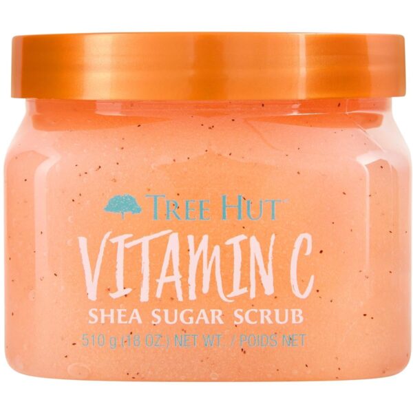 Tree Hut Vitamin C Body Scrub, Exfoliating & Hydrating Sugar Scrub w/ Shea Butter, Vitamin C & Essential Oils, Smooth Skin, Body Exfoliator For All Skin Types, Self Care Gifts for Women, Vegan, 18 Oz