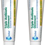 Globe Triple Antibiotic First Aid Ointment, 1 oz (2-Pack) First Aid Antibiotic Ointment, 24-Hour Infection Protection, Wound Care Treatment for Minor Scrapes, Burns and Cuts