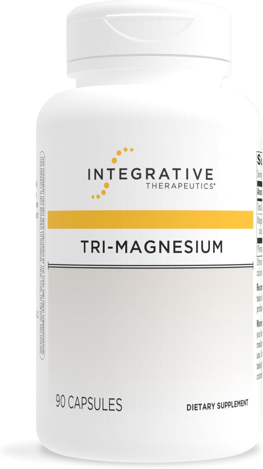 Integrative Therapeutics Tri-Magnesium - Supports Cellular Energy & Energy Metabolism* - Magnesium Supplement for Heart & Nerve Health Support* - Third-Party Tested - 90 Capsules (90 Servings) Integrative Therapeutics Tri-Magnesium - Supports Cellular Energy & Energy Metabolism* - Magnesium Supplement for Heart & Nerve Health Support* - Third-Party Tested - 90 Capsules (90 Servings)