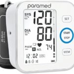 Paramed Blood Pressure Monitor - Bp Machine - Automatic Upper Arm Blood Pressure Cuff 8.7-16.5 inches - Large LCD Display 120 Sets Memory - Device Bag & Batteries Included