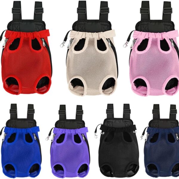 Pet Carrier Backpack - Adjustable Pet Front Cat Dog Carrier Backpack Travel Bag,Legs Out,Easy-Fit for Traveling Hiking Camping for Small Medium Dogs Cats Puppies. (Black, Small)