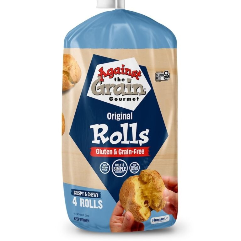 Against The Grain Gluten-Free Original Rolls,12.5 oz, Grain-Free, Seed Oil Free, Frozen Bread, 4 Rolls