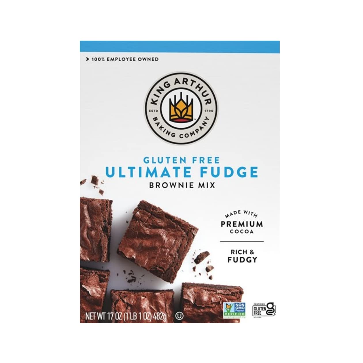 King Arthur Gluten-Free Fudge Brownie Mix, Certified Gluten-Free, Non-GMO Project Verified, Certified Kosher, 17 Oz King Arthur Gluten-Free Fudge Brownie Mix, Certified Gluten-Free, Non-GMO Project Verified, Certified Kosher, 17 Oz