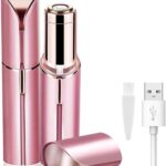 LAIKME Facial Hair Removal for Women, Mini Hair Remover, Electric Razor Shaver Portable Bikini Epilator for Lips, Chin, Armpit, Peach Fuzz, Fingers, Neck, Cheek and USB Rechargeable (Pink)