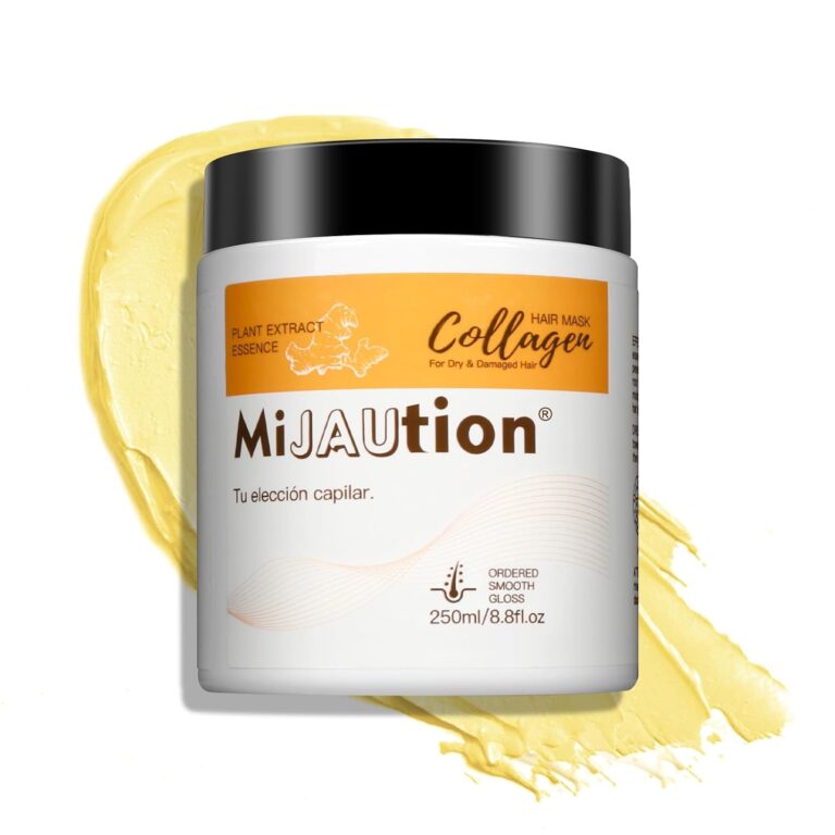 Collagen Hair Mask for Dry & Damaged Hair, Deep Repair Conditioning Treatment with Argan Oil, Smooth & Anti-Frizz, for Curly or Straight Thin Fine Hair, 250ml / 8.45 fl oz