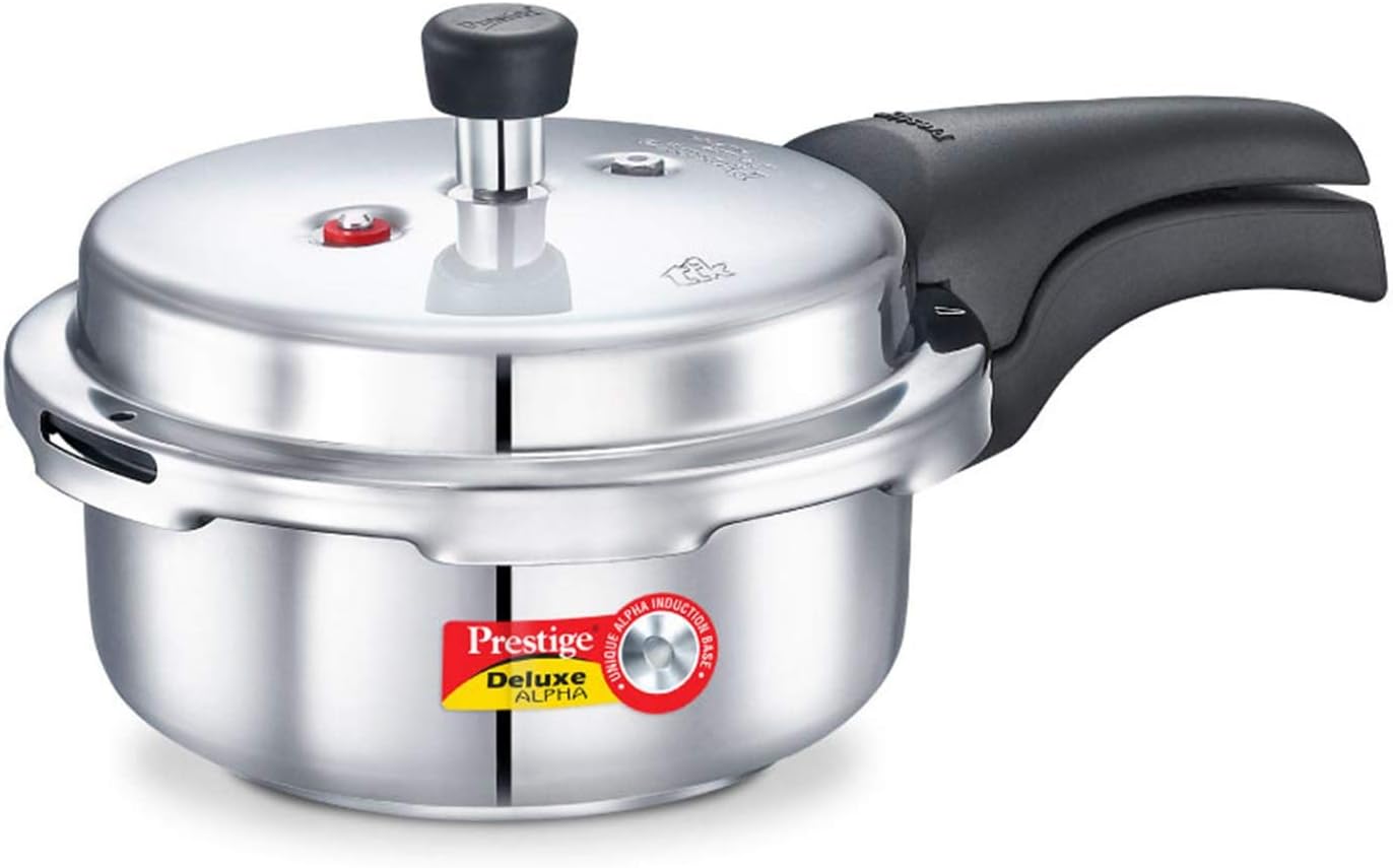 Prestige Deluxe Alpha Stainless Steel Pressure Cooker, 2 Liters/2.11 Quarts Prestige Deluxe Alpha Stainless Steel Pressure Cooker, 2 Liters/2.11 Quarts