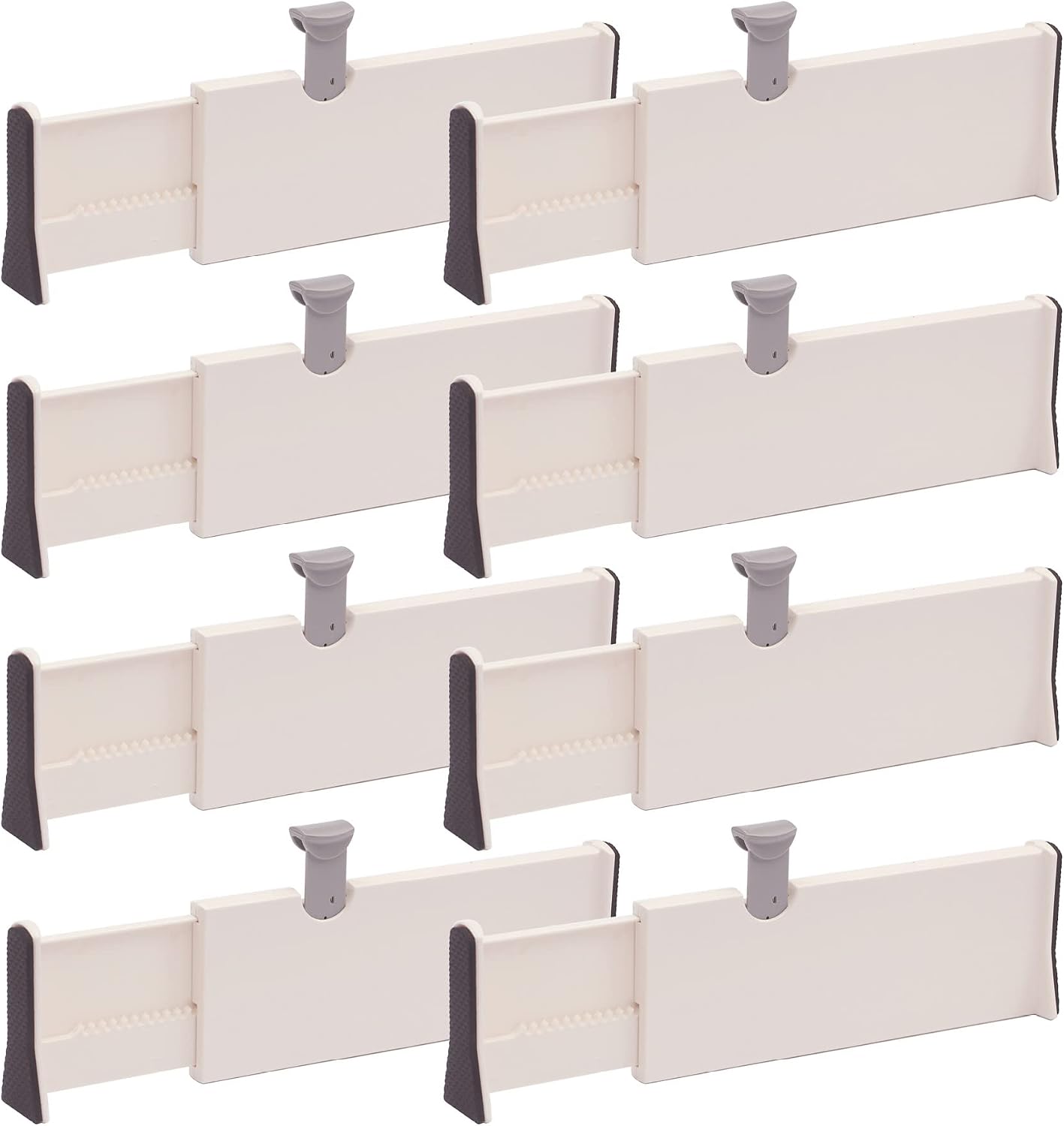 TENABORT Set of 8 Adjustable Drawer Dividers Organizer Separators Plastic Dresser Organizer for Bedroom, Bathroom, Closet, Office Desk, Kitchen Storage TENABORT Set of 8 Adjustable Drawer Dividers Organizer Separators Plastic Dresser Organizer for Bedroom, Bathroom, Closet, Office Desk, Kitchen Storage