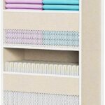 Univivi 6-Shelf Over Door Hanging Organizer Fabric Baby Door Storage with 5 Extra Large Capacity Pockets Behind the Door Hanging Storage Organizers Easy Install Door Storage for Baby Essential (Beige)