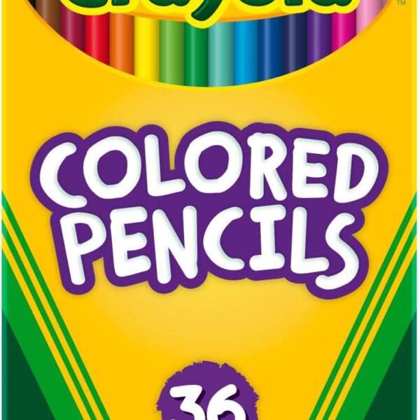 Crayola Colored Pencils (36ct), Kids Pencil Set, Pre-Sharpened Coloring Book Pencils for Kids & Adults, Arts & Crafts Supplies, Coloring Gift, Ages 3+