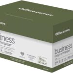 Office Depot Business Multi-Use Printer & Copy Paper, 10 Reams, White, Letter (8.5" x 11"), 5000 Sheets Per Case, 20 Lb, 92 Brightness, 1 Case