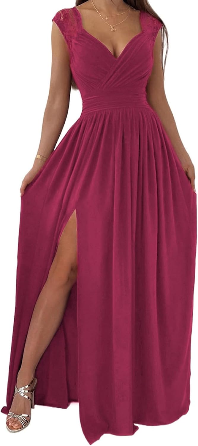 Dokotoo Womens 2026 Formal Dresses Wrap V-Neck Ruched Sexy Bridesmaid Wedding Guest Maxi Dresses Dokotoo Womens 2026 Formal Dresses Wrap V-Neck Ruched Sexy Bridesmaid Wedding Guest Maxi Dresses