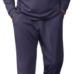 COOFANDY Men's Tracksuit 2 Piece Quarter Zip Polo Athletic Sweatsuits Casual Running Jogging Sport Suit Sets