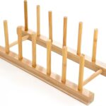 Bamboo Dish Drying Rack, Plate Rack Holder, Kitchen Organizer for Dish/Cup/Plate/Book/CD...