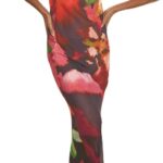 XPONNI Y2K Backless Wedding Guest Dress Sheer Lace Tie Dye Vacation Maxi Dress Resort Beach Long Dresses Summer 2025