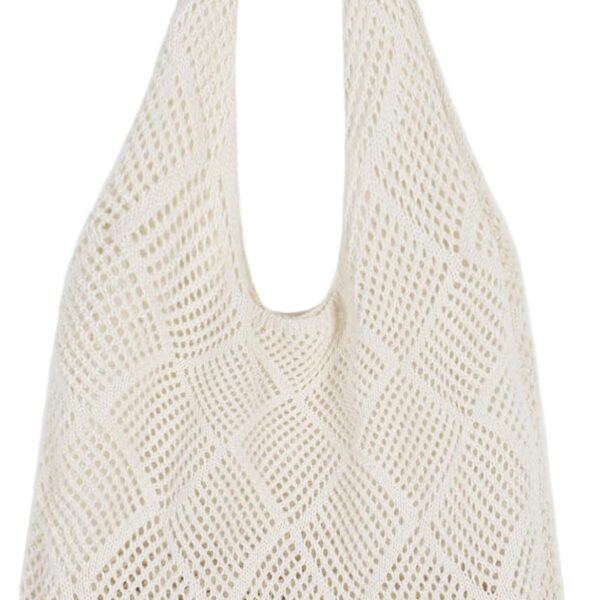 Sightor Crochet Tote Bag, Mesh Beach Bag Knit Summer Hobo Bag Vacation Boho Tote Bag for Women