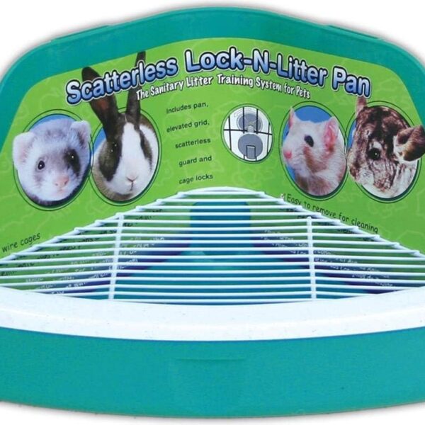 Ware Manufacturing Plastic Scatterless Lock-N-Litter Small Pet Pan, Pack of 2 (Colors May Vary)