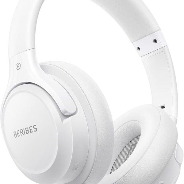 BERIBES Bluetooth Headphones Over Ear, 65H Playtime and 6 EQ Music Modes Wireless Headphones with Microphone, HiFi Stereo Foldable Lightweight Headsets, Deep Bass for Home Office Cellphone PC Ect.