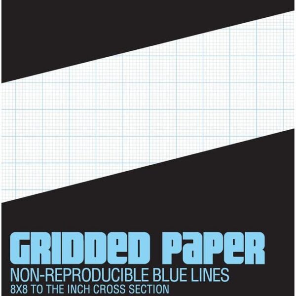 Bienfang Designer Grid Paper Pad, 8x8 Cross Section, 11 x 17 inches, 50 sheets