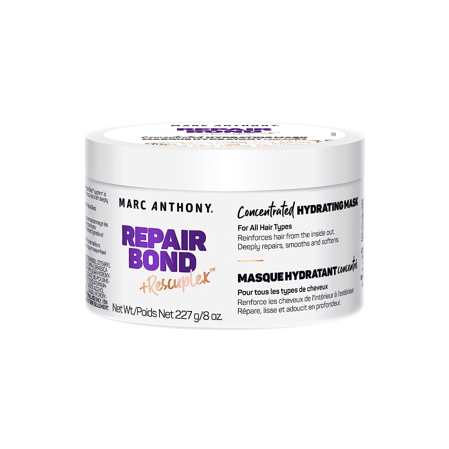Marc Anthony Repairing Hair Mask, Repair Bond +Rescuplex - Repairs, Strengthens & Maintains Bonds within Hair - Eliminates Frizz, Flyaways & Reduce Breakage - Dry & Damaged Hair Professional Treatment Marc Anthony Repairing Hair Mask, Repair Bond +Rescuplex - Repairs, Strengthens & Maintains Bonds within Hair - Eliminates Frizz, Flyaways & Reduce Breakage - Dry & Damaged Hair Professional Treatment