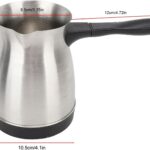 Sanpyl Turkish Coffee Pot, Stainless Steel Arabic, Greek & Turkish Electric Coffee Maker Machine Pot, 600ml Coffee Tea Warmer Kettle with Removable Anti Scald Handle Cordless Base for Home & Travel