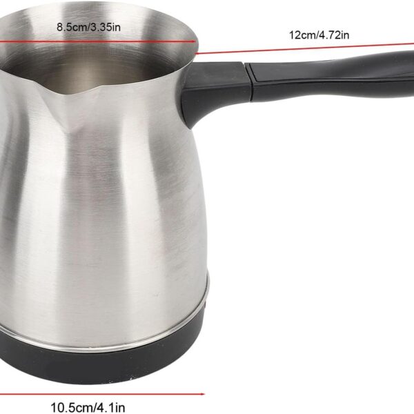 Sanpyl Turkish Coffee Pot, Stainless Steel Arabic, Greek & Turkish Electric Coffee Maker Machine Pot, 600ml Coffee Tea Warmer Kettle with Removable Anti Scald Handle Cordless Base for Home & Travel