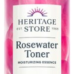 Heritage Store Rosewater Facial Toner with Hyaluronic Acid, Dry to Combination Skin Care, Hydrating Toner Refines Pores & Minimizes the Appearance of Fine Lines & Wrinkles, Alcohol Free, Vegan, 8oz