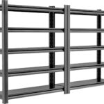2 Set Garage Shelving Unit 78"H3000bls Heavy Duty Storage Shelves Easy Assembly 5 Tier Adjustable Metal Steel Utility Shelf Rack Storage Organize for Tools Garage,Basement,Warehouse 16"*36"*78"