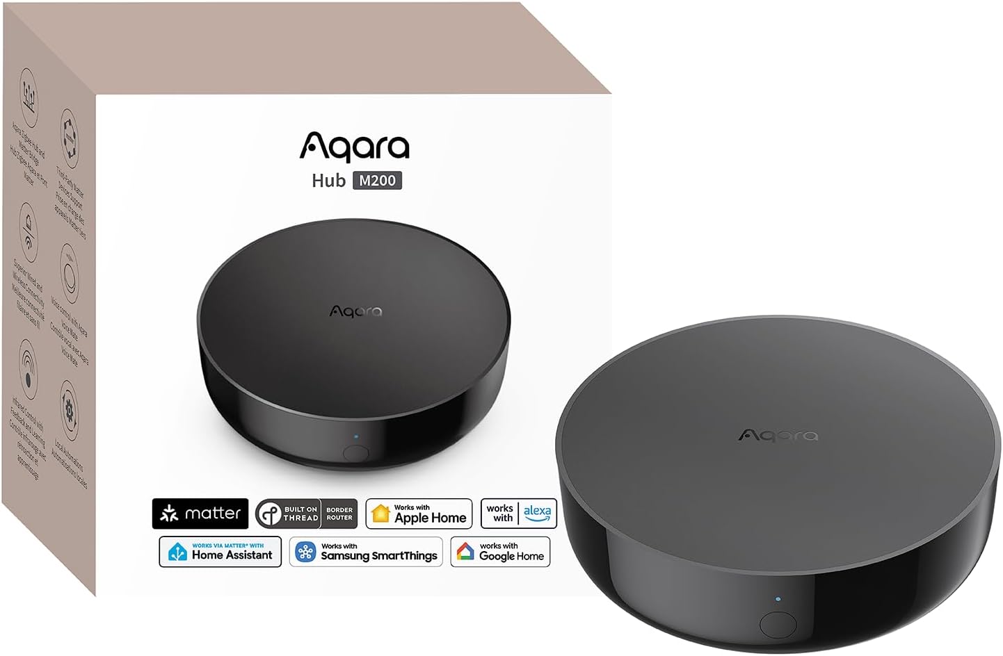 Aqara Smart Hub M200, Matter Controller, Thread Border Router, Featuring Aqara Zigbee, Bluetooth, Wi-Fi, PoE, IR, Supports Amazon Alexa, Apple HomeKit, Home Assistant, SmartThings, Google Home Aqara Smart Hub M200, Matter Controller, Thread Border Router, Featuring Aqara Zigbee, Bluetooth, Wi-Fi, PoE, IR, Supports Amazon Alexa, Apple HomeKit, Home Assistant, SmartThings, Google Home