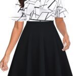 Women Summer Floral Ruffle Sleeve Wear to Work Church Wedding Guest Party Dresses
