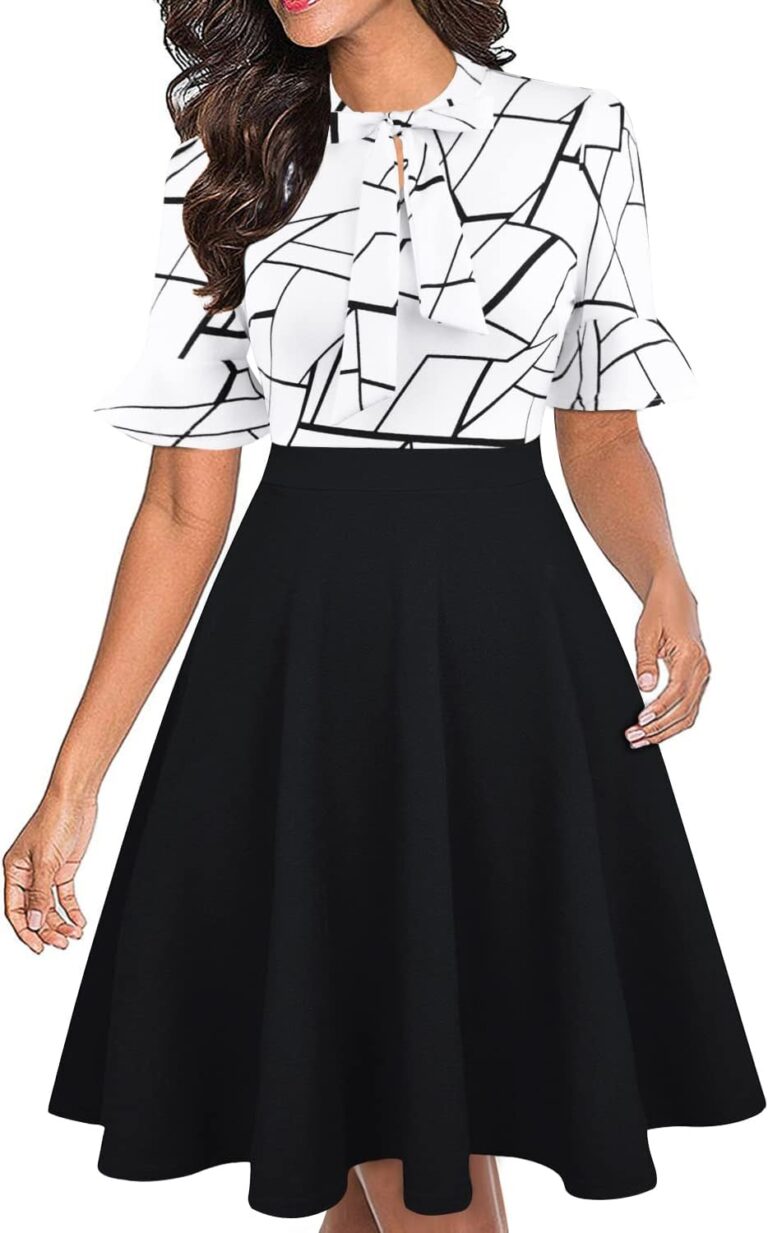 Women Summer Floral Ruffle Sleeve Wear to Work Church Wedding Guest Party Dresses