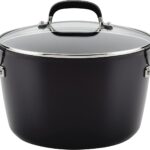 KitchenAid Hard Anodized Nonstick Cookware Stockpot with Lid, 8-Quart, Onyx Black
