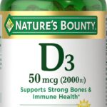 Nature's Bounty Vitamin D3 2000 IU, Immune and Bone Support, Vitamin Supplement, 1 Per day, 240 Rapid Release Softgels