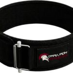 Dark Iron Fitness Self-Locking Weight Lifting Belt for Powerlifting, Squats, Premium Gym Core & Back Support, Weightlifting Training Equipment