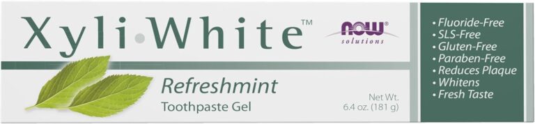 NOW Foods Solutions, Xyliwhite Toothpaste Gel, Refreshmint, Cleanses and Whitens, Fresh Taste, 6.4-Ounce