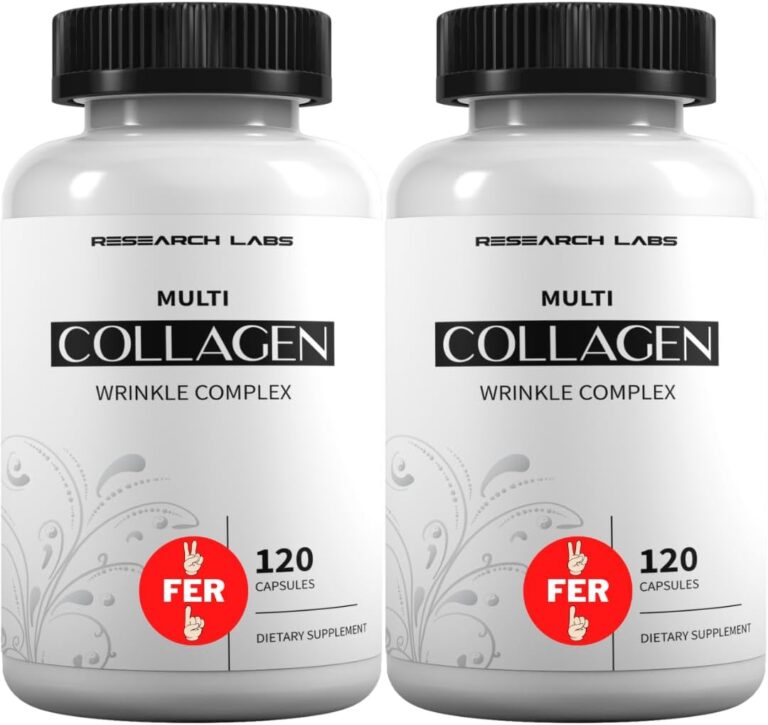Research Labs 2 for 1 Promo 240 Collagen Pills - 6000 mg Per Day. Grass Fed Anti-Aging Support for Skin, Joints, Tendons, Bones, Hair and Nails. Paleo Friendly. Collagen Peptides Powder Supplement