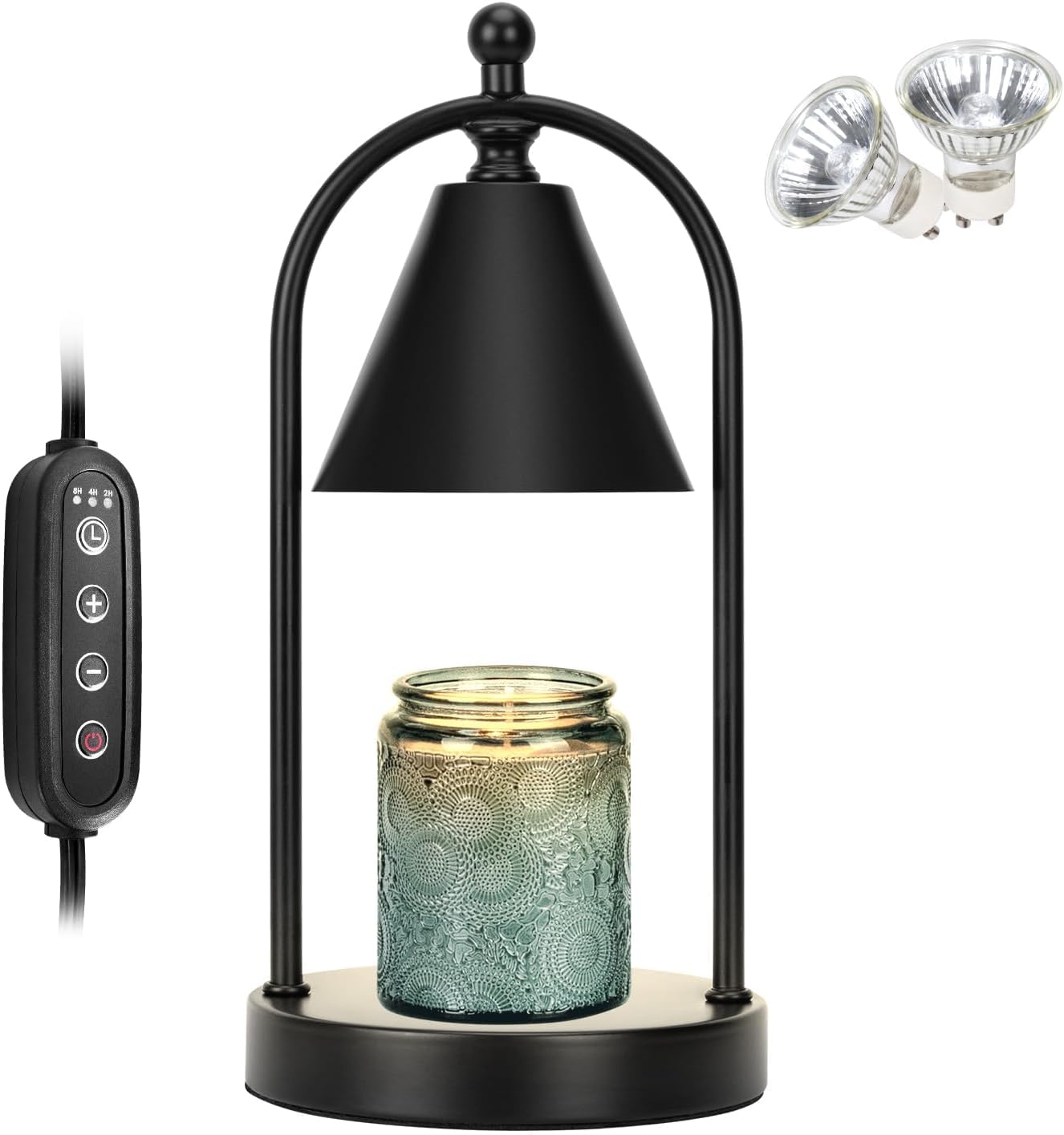Candle Warmer Lamp with Timer, Electric Black Candle Warming Light for Bedroom, Dimmable Wax Melts Warmer for Home Decor Beside Lamp Gifts for Women (2 Bulbs Included) Candle Warmer Lamp with Timer, Electric Black Candle Warming Light for Bedroom, Dimmable Wax Melts Warmer for Home Decor Beside Lamp Gifts for Women (2 Bulbs Included)