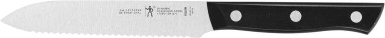 HENCKELS Dynamic Razor-Sharp 5-inch Utility Knife, Tomato Knife, German Engineered Informed by 100+ Years of Mastery