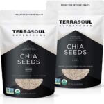 Terrasoul Superfoods Organic White Chia Seeds, 2 Lbs (2 Pack) - Omega Fats, Fiber, Plant Protein