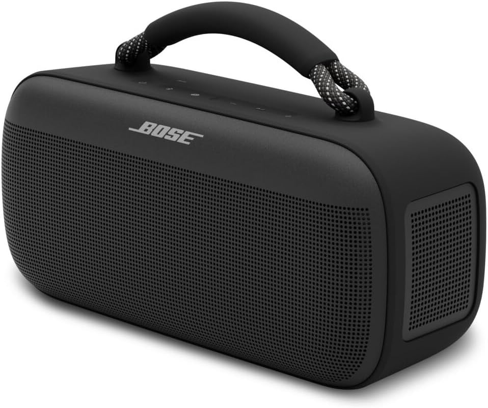 Bose SoundLink Max Bluetooth Speaker - Portable Wireless Party Speaker, IP67 Waterproof, Rope Handle, Up to 20 Hours of Playtime, USB-C, Built-in 3.5mm AUX Input, Black Bose SoundLink Max Bluetooth Speaker - Portable Wireless Party Speaker, IP67 Waterproof, Rope Handle, Up to 20 Hours of Playtime, USB-C, Built-in 3.5mm AUX Input, Black