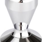 51mm Espresso Tamper, Coffee Tamper with Flat Base, Solid Aluminum Alloy Coffee Press Tool, Chrome-Plated Hand Espresso Tamper for 51mm Portafilter Espresso Machines