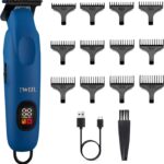 IWEEL Professional Beard Trimmer for Men - Electric Hair Clippers, Zero Gapped T-Blade Edgers, Cordless Rechargeable Mustache Trimmer Grooming Kit for Body